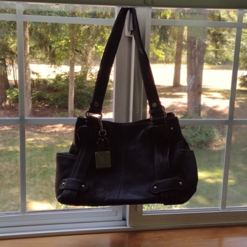 Vintage Black leather Tignanello purse